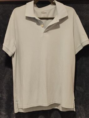 Goodfellow & Co Men’s Short Sleeve Polo - Light Cream Blue
